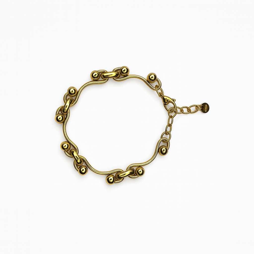 Bracelet, jewelry, gold, gold bracelet, chain, chain bracelet, gold plated, hypoallergenic, stainless steel